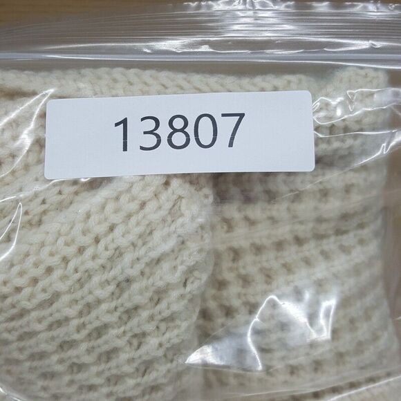 INTERMIX Sweater Womens Small Cream Pullover Funnel Neck Sleeveless Chunky Knit - Picture 8 of 8